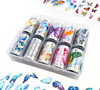 Butterflies with Holo Silver Edging Nail Art Transfer Foil Set (10 Designs Per Box)