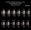 Natural Look Nude Short Waterdrop Cusp Full Cover Press On Nail Tips (Bag of 504PCS, 12 Sizes)
