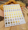 Moxie Ultra Thin Flexible Nail Art Stickers - Gold Antique Love Notes