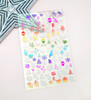 Christmas Nail Stickers Rainbow Chrome & White) - Santas, Trees, Stockings, Snow Flakes, Baubles, Hearts, Leaves & More!