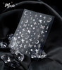 Moxie Ultra Thin Flexible Nail Art Stickers - White Astrology (Stars & Moons)