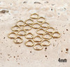 9ct Gold Plated Jump Hoop Connector Nail Rings for Piercings (20PCS) - 4mm, 5mm or 7mm