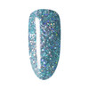 TNS Quick Dip Fast Setting Coloured Powder 28gm - Blue Silver Success QD085. Blue Glitter Dip Nails.