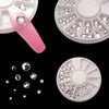 Preciosa Flatback Rhinestones Crystal Clear Nail Art (100PCS Wheel) - SS3 to SS30