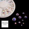 Preciosa Flatback Rhinestones Crystal Clear AB Nail Art (100PCS Wheel)