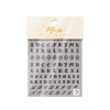 Moxie Ultra Thin Flexible Nail Art Stickers - Black Old English Text