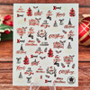 Christmas Nail Stickers (Red, White, Black) - Trees, Bells, Holly, Christmas & New Years Text