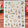 Christmas Nail Stickers (Gold, White, Black) - Santas, Snowflakes, Trees, Baubles