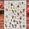 Christmas Nail Stickers (Gold, White, Black) - Trees, Bells, Holly, Christmas & New Years Text