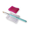 NEW Plastic Nail Brush Rack Holder (Clear or Glitter Pink)