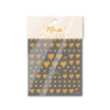 Moxie Ultra Thin Flexible Nail Art Stickers - 5D Embossed Gold Hearts