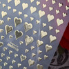 Moxie Ultra Thin Flexible Nail Art Stickers - 5D Embossed Gold Hearts. Great for Valentines Day!