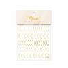 Moxie Ultra Thin Flexible Nail Art Stickers - Gold French Lines & Text