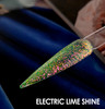 Electric Lime Shine Iridescent Nail Glitter For Nail Art (15gm Bag)