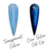 Moxie Crystal UV/LED Nail Gel Polish - Transparent Jelly Blue & On Silver Cat Eye