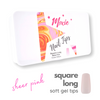 Sheer Pink Long Square Long Matte Full Cover Nail Tips (Box of 504)