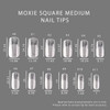 Clear Medium Square Full Cover Nail Tips (Box of 504)