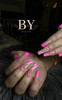 Moxie Neon Pink & Light Pink Liners by @nails&beautybykennedy