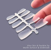 Moxie Extra Short Clear Nail Tips - Ultra Thin & Flexible Matte Etched Tips