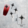 5PCS Gothic Medieval Vintage Cross Nail Charms - Perfect for Halloween!