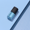 Hanami Nail Polish - Float On 15ml colour is Cyan, vegan and cruelty free, breathable and Australian made. Example of use. Colour swatch.