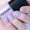 Hanami Nail Polish - Lorelai 15ml colour is Pastel purple, vegan and cruelty free, breathable and Australian made. Example of use.
