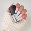 Hanami Nail Polish - Minsk 15ml colour is Light cool grey, vegan and cruelty free, breathable and Australian made. Example of use.