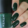 Hanami Nail Polish - Octopus's Garden 15ml colour is Dark forest green, vegan and cruelty free, breathable and Australian made. Example of use.