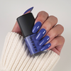 Hanami Nail Polish - Periwinkle 15ml colour is blue violet, vegan and cruelty free, breathable and Australian made. Example of use.