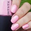 Hanami Nail Polish - Pink Moon 15ml colour is Candy pink, vegan and cruelty free, breathable and Australian made. Example of use.