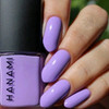 Hanami Nail Polish - Purple Rain 15ml colour is light purple, vegan and cruelty free, breathable and Australian made. Example of use.