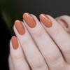 Hanami Nail Polish - Rococo 15ml colour is Orange brown, vegan and cruelty free, breathable and Australian made. Example of use.