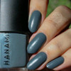 Hanami Nail Polish - The Wolves 15ml colour is Dark grey, vegan and cruelty free, breathable and Australian made. Example of use.