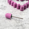 Rubber Mandrel Bit with Pink Pedicure Sanding Cap