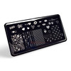 Pamper Plates Professional Nail Stamping Plates - Design #44B (Single Hearts, Kisses, Netting, XOXO)