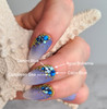 Capri Blue Nail Art Crystal Rhinestones. Ocean Theme Nail Art. Glass Crystals.