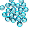 Preciosa Aqua Bohemia Round Flat Back Crystals for Nail Art