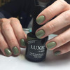 Luxio Gel Polish - Incognito 15ml A Army Green  premium 100% pure gel, odourless, vegan, long lasting, HEMA-FREE, pro-only Coloured Gel Polish.