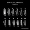  Moxie Pre-etched Half-Well Nail Coffin Nail Tips - Clear