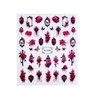 Medieval Gothic Nail Sticker Set – Red & Black with 3D Embossed Lanterns Medieval Gothic Nail Sticker Set – Red & Black with 3D Embossed Lanterns