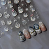 Moxie Ultra Thin Flexible Nail Art Stickers - 3D Winter Christmas Bauble (Gold or Silver, or White)