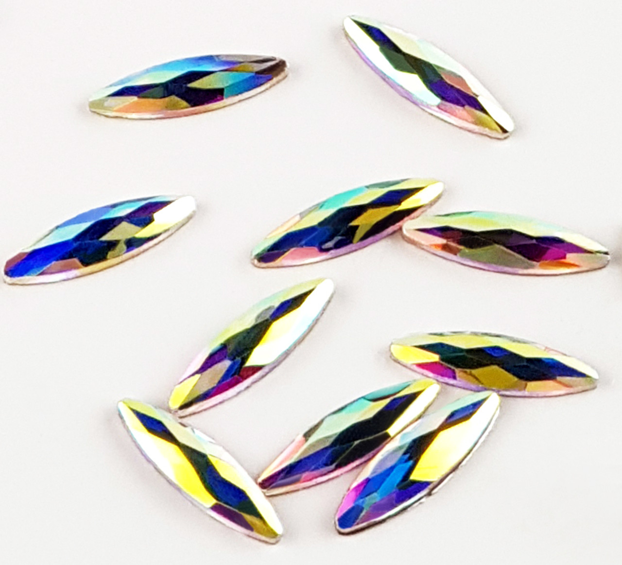 Swarovski Navette Flatback Rhinestone / Clear - 4mm x 8mm