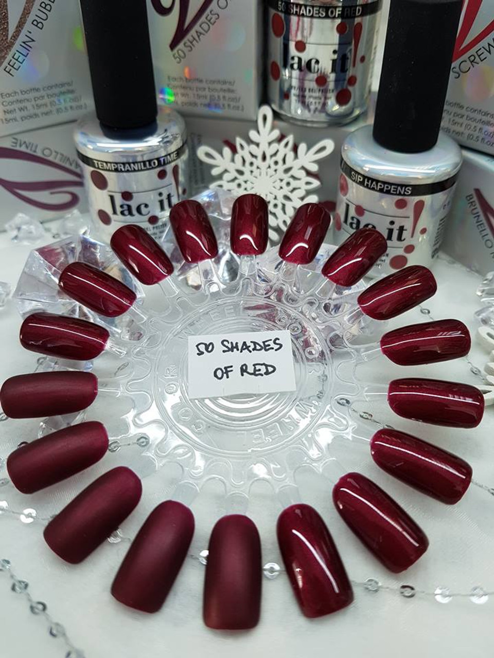 Lac It!™ Advanced Gel Formula Collection) Winter 50 Polish of 15ml Red (The - Shades