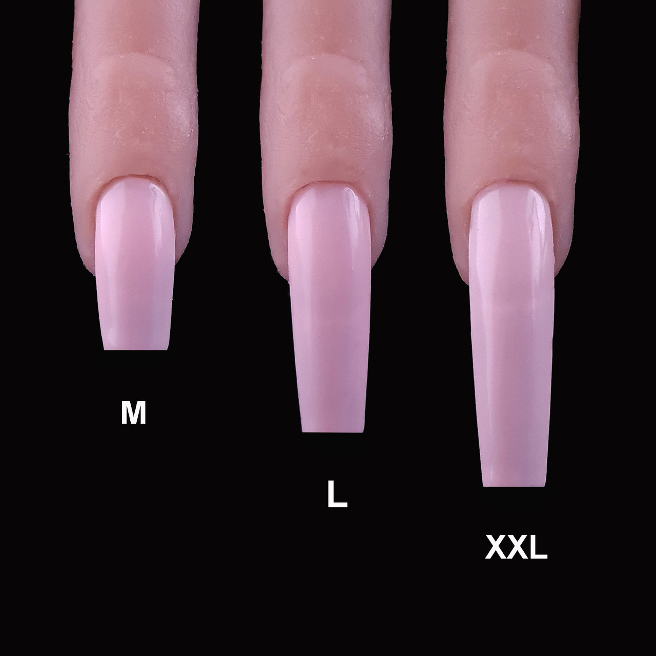 ESVY Nails Gel Polish | Here's a comparison of all the lengths of round  shape soft gel nail tips we have available! #gelextensions #pressons  #softgelnails #g... | Instagram