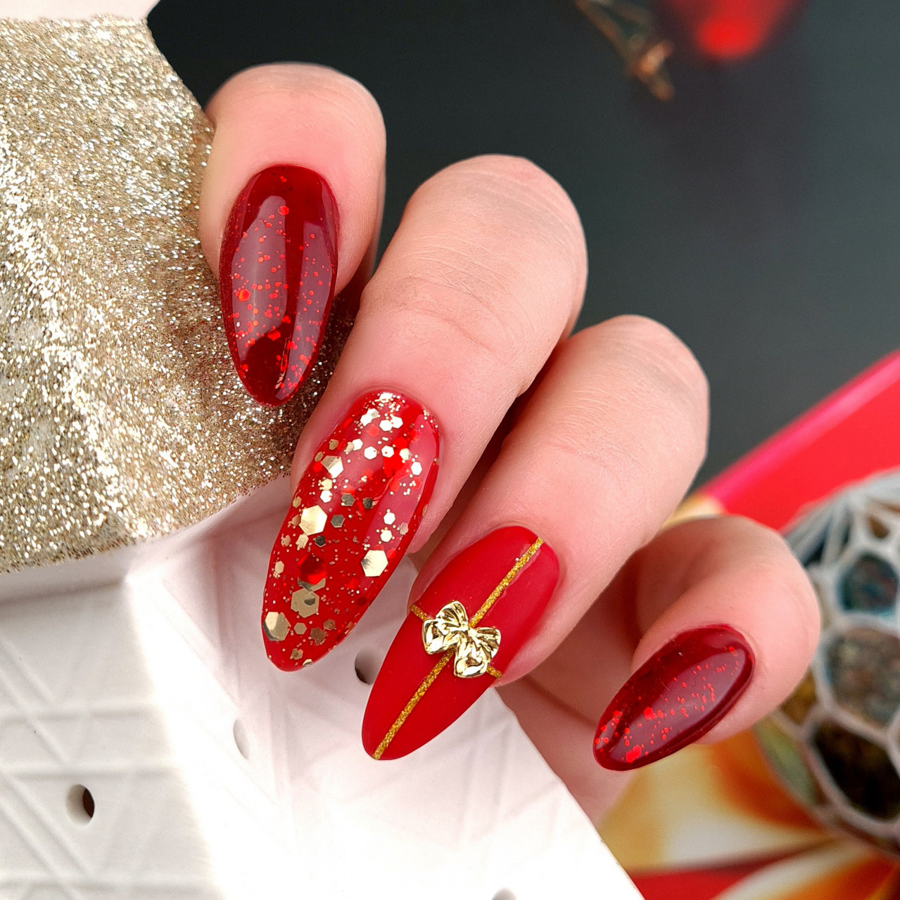 Red and gold nail art ideas for Chinese New Year - Her World Singapore