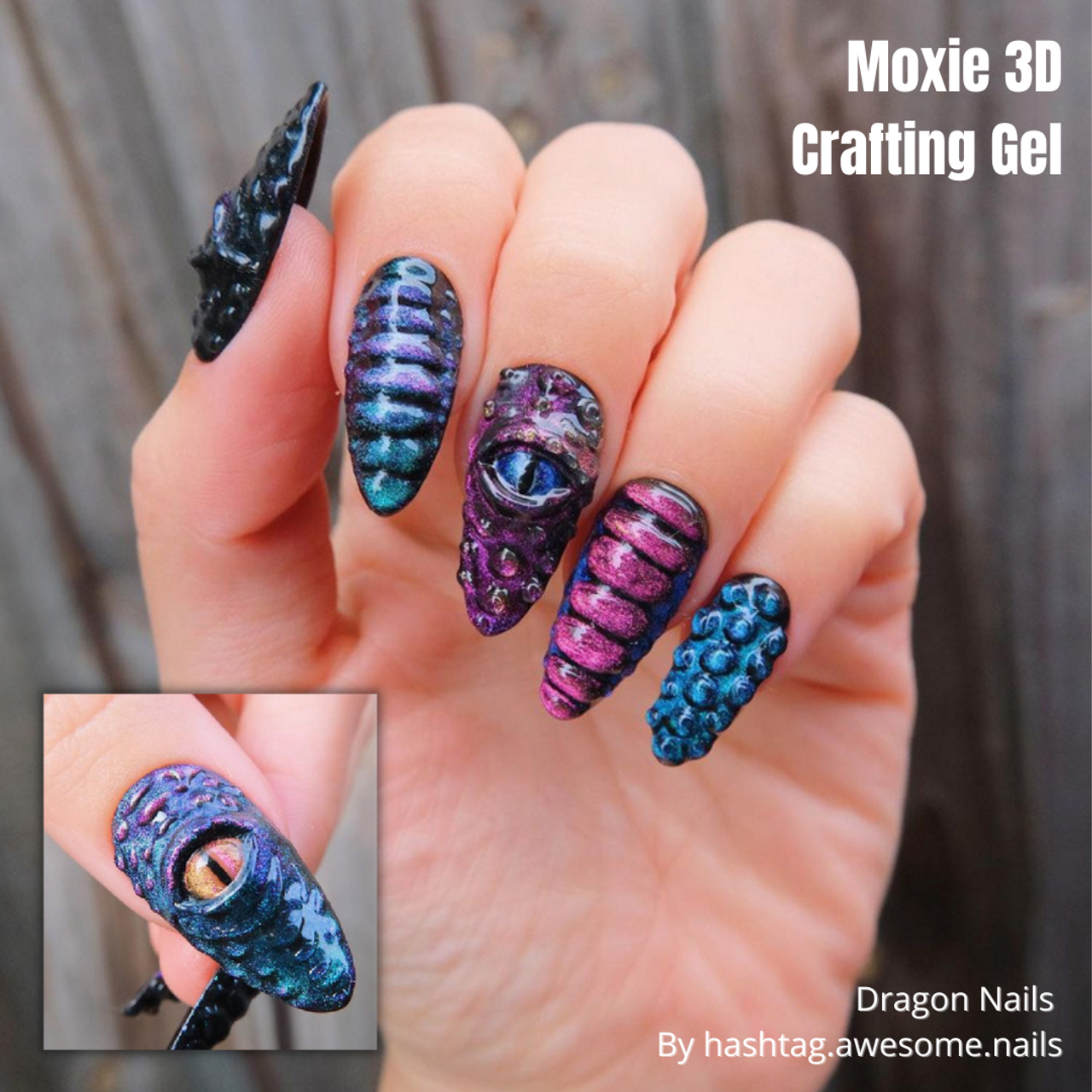 16PCS Moxie 3D Nail Art Crafting UV Gel Set + FREE SPATULA + FREE UV/LED  LAMP