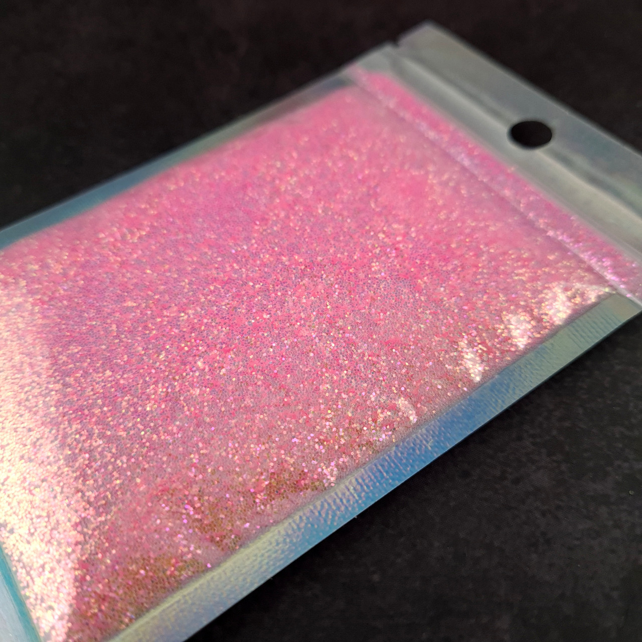 Rosy Pink Perfection Iridescent Nail Glitter For Nail Art (15gm Bag)