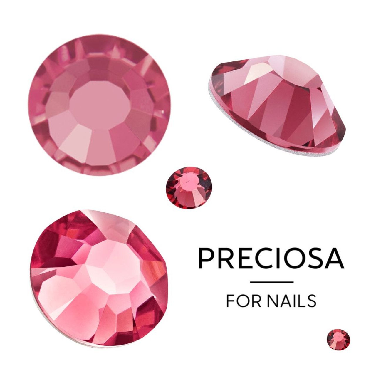 Indian Pink-Preciosa Flatback Rhinestones (Choose Size)