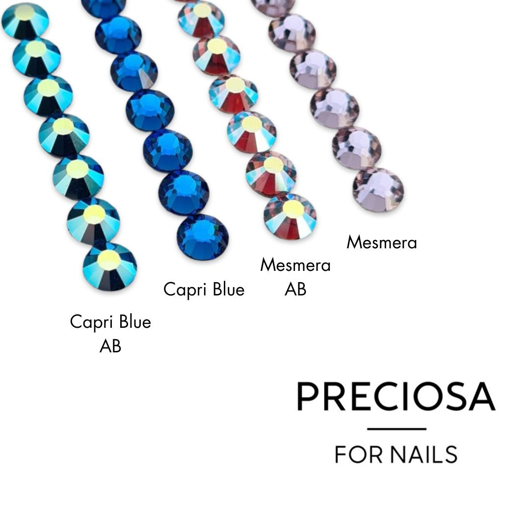 144-Pack Dark Indigo Blue 3mm Austria Crystal Rhinestones - IHC Flatback 12ss 2088