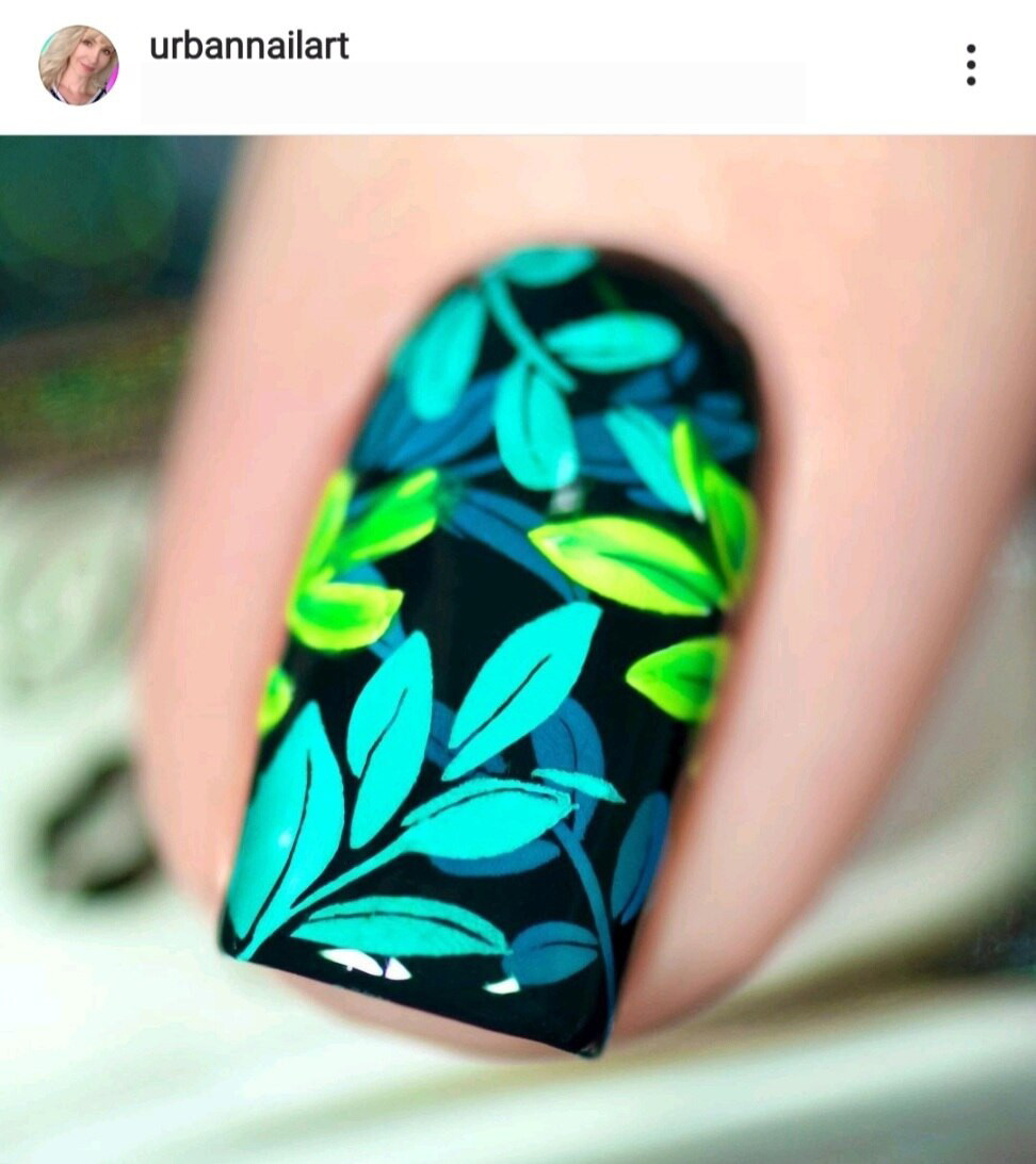 Pamper Plates Professional Nail Stamping Plates Design 49 (Leaves